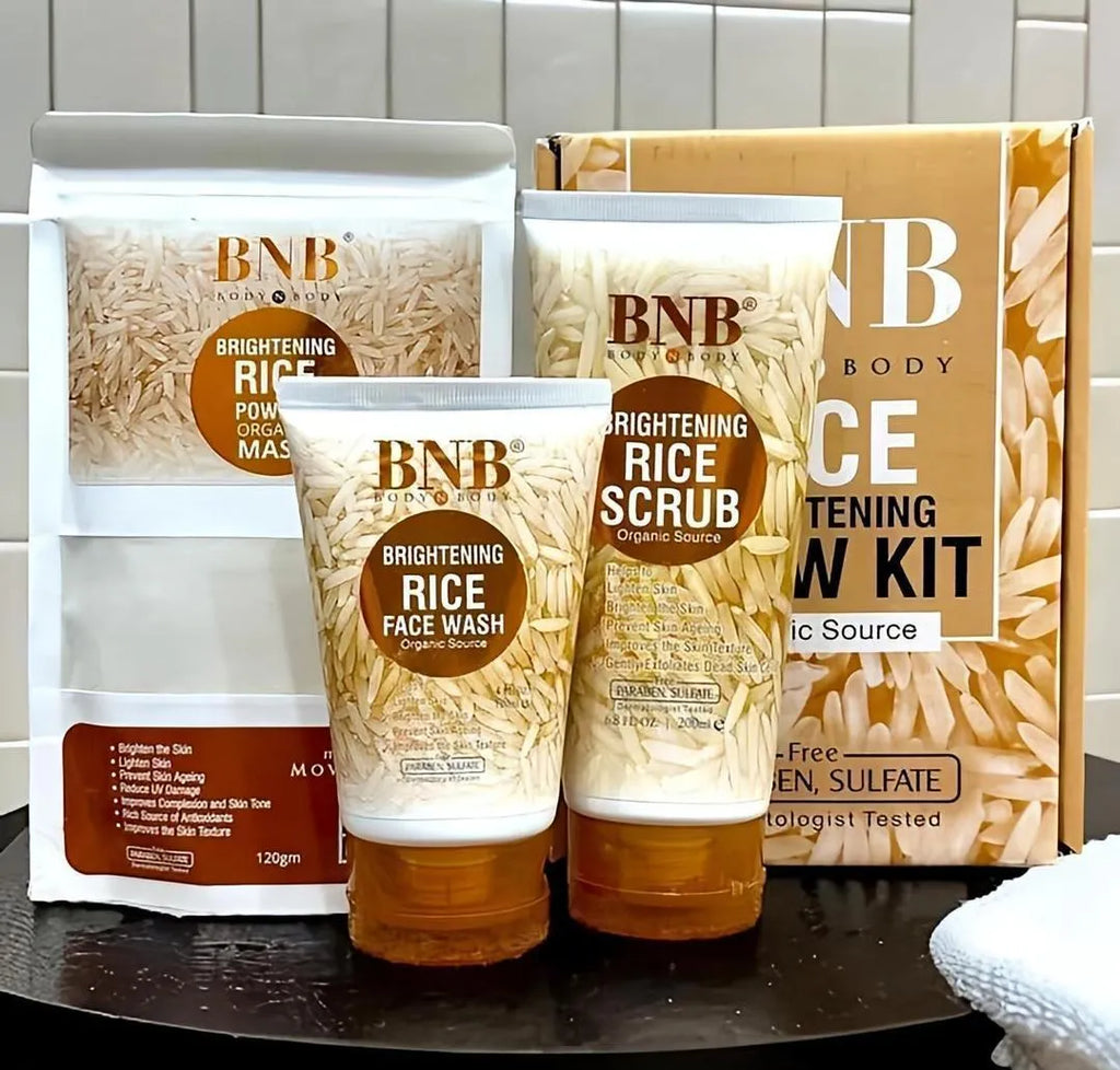 Rice Extract Brightening Glow Facial Kit for All Skin Types
