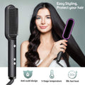 Corded Electric Hair Straightener Black Purple ABS
