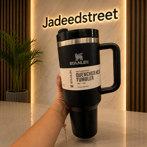 Black Stanley 40 Oz Stainless Steel Tumbler | Leak-Proof Vacuum Insulated Travel Mug | Hot & Cold
