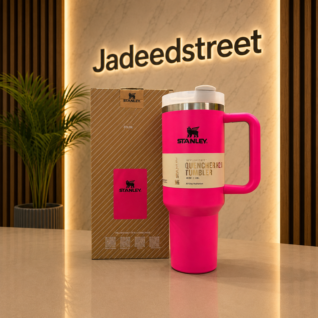 Pink Stanley 40 Oz Stainless Steel Tumbler | Leak-Proof Vacuum Insulated Travel Mug | Hot & Cold