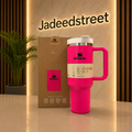 Pink Stanley 40 Oz Stainless Steel Tumbler | Leak-Proof Vacuum Insulated Travel Mug | Hot & Cold