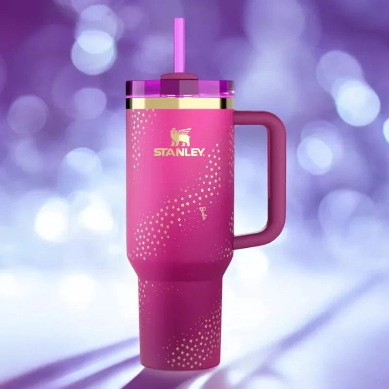 Star Pink Stylish Stanley Barbie Tumbler | H2.0 Tumbler 1.18L Limited Edition Double Wall Vacuum InsulatedVacuum Insulated